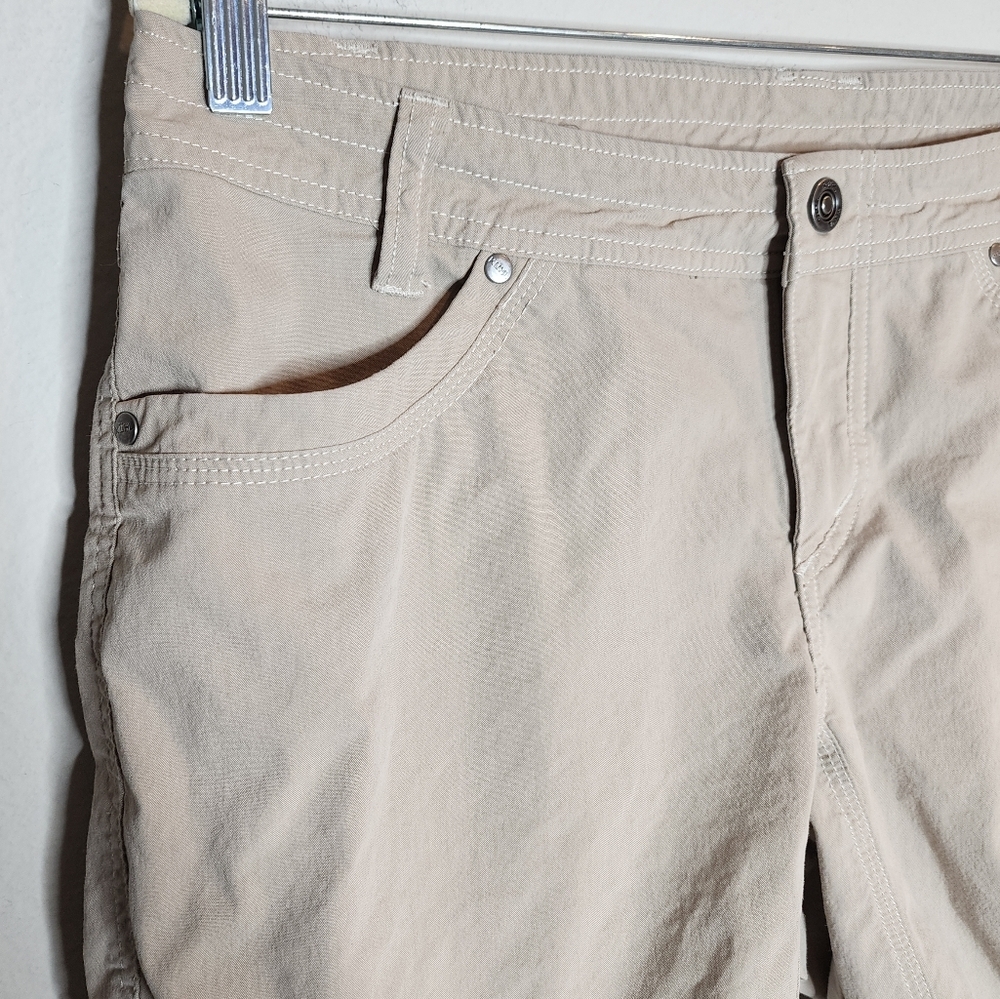 Kuhl Splash Cargo Bermuda Hiking Tan Shorts 6 Pockets Women's Size 12 - Picture 13 of 16